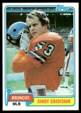 1981 Topps RANDY GRADISHAR #116 Denver Broncos NICE no creases