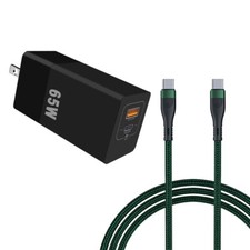 USB-C Fast Charger 65W GaN Dual Port Wall Charger  100W Cable For OnePlus 8T US
