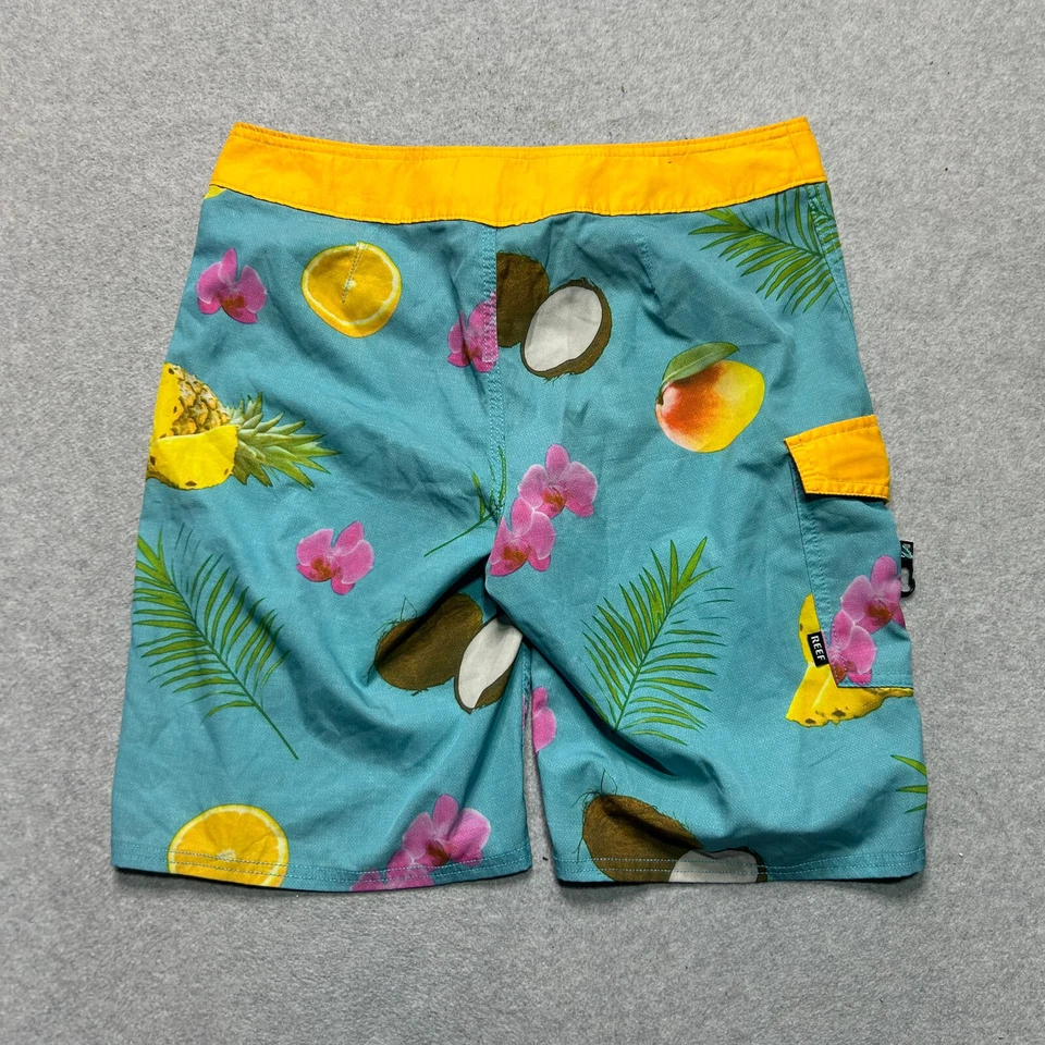 Boardshorts Reef Para Hombre 28 Azul 19" Hawaiano Floral Carga Rendimiento Elástico Foto 2 de 4