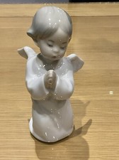 Lladro "Angel Praying" #4538, Glazed Porcelain Figurine, Spain 1970