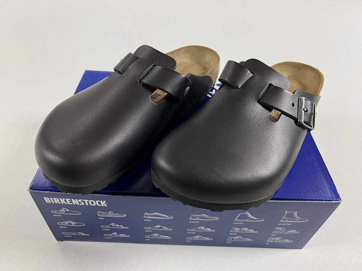 靴 Birkenstock Boston 39 Boston Soft Footbed Suede Leather in Color Dark Tea Tonal