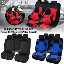 For Nissan Car Seat Covers Full Set 5-Seats Front Rear Cloth Cushion Protector