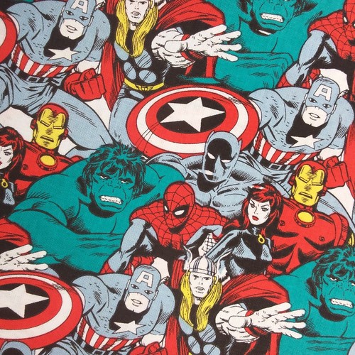 Superheld Marvel Comic 100% Baumwolle Stoffe 20 Designs Pro 25cm - Bild 23 von 159
