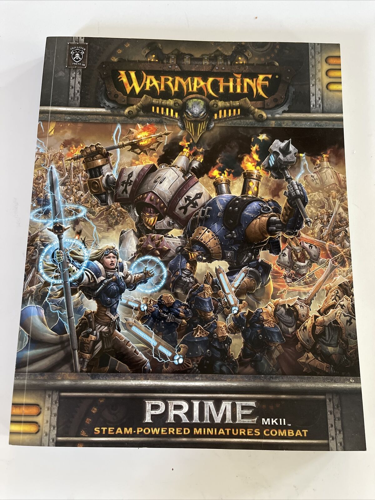 Warmachine Prime MKII Steam Powered Miniatures Combat Book First Edition