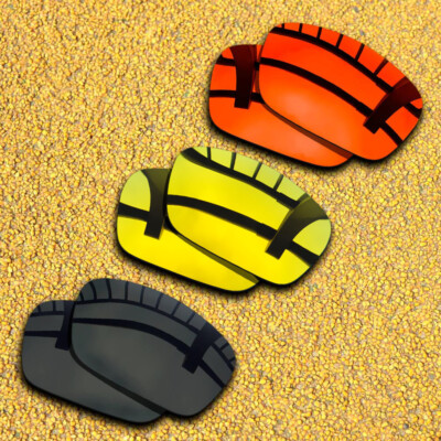 3 Pairs Lenses Replacement for-Costa Del Mar Cat Cay Polarized-Black&Red&Gold