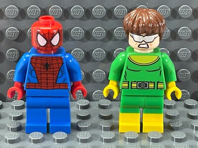 LEGO MINIFIGURE LOT of 2 SUPER HERO SPIDERMAN VILIAN MARVEL DR OCTOPUS