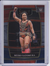 MEIKO SATOMURA  (RED BLUE PARALLEL) *2022 WWE Panini Select* CHROME CARD #12