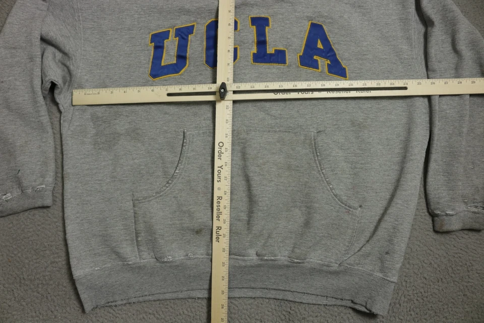 Sudaderas con capucha grises extra grandes vintage de UCLA Bruins para hombre sucias aplastadas Foto 4 de 4