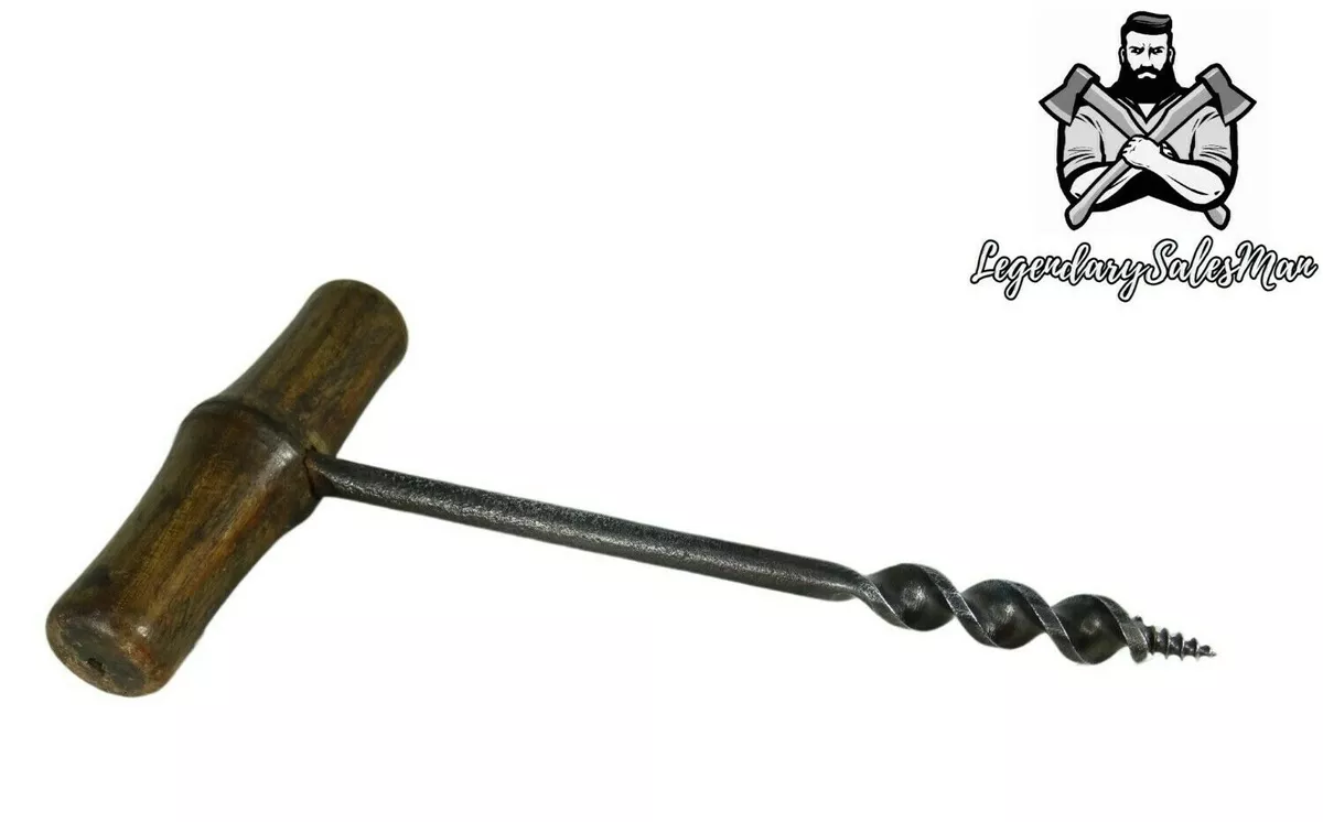 HOLE AUGER HAND DRILL PRIMITIVE HAND OLD TOOL 1800S ANTIQUE eBay