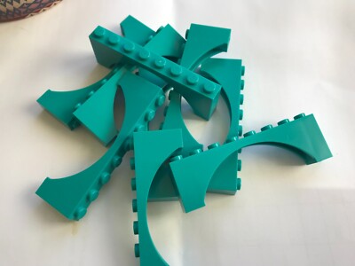 LEGO-NEW-#16577-DARK TURQUOISE-ARCH 1 X 8 X 2 RAISED-10 PIECES | eBay