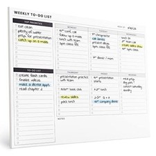 Weekly Planner Pad: To Do List Desk 8.5x11 Weekly To Do List Tear Off