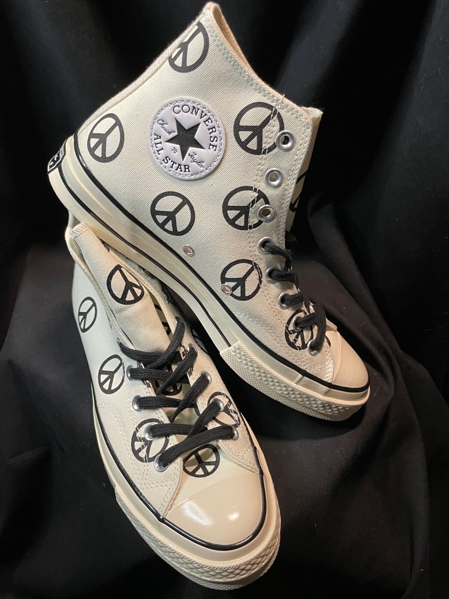 Converse Chuck 70 High Unleash Peace - Egret Black 167912C Size 9