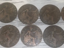 1912 H Penny Rate Coin All In Fine Grade F173 Free Post