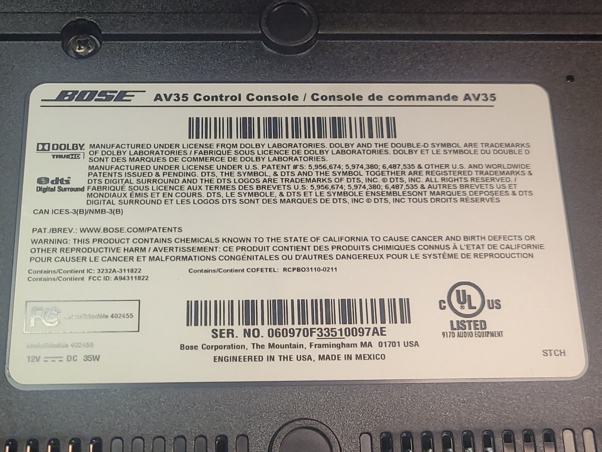 Bose Lifestyle AV35 Control Console Only | eBay