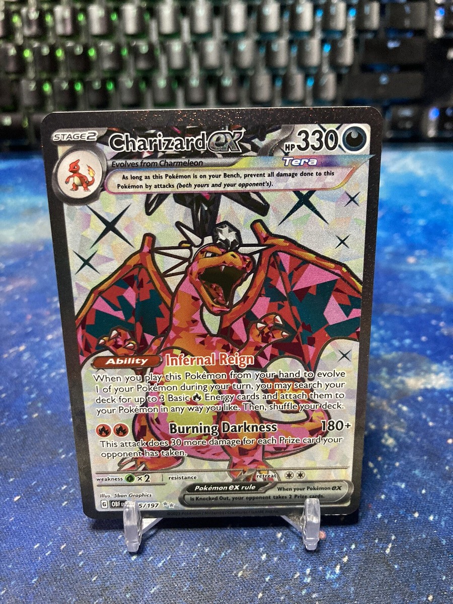 NM Charizard EX 215/197 Obsidian Flames Secret Ultra Rare