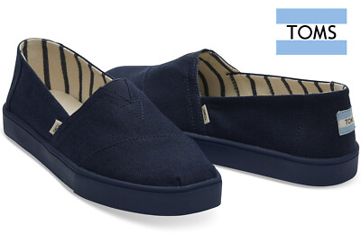 TOMS Original Herren Classic Heritage Canvas Cupsole Slipper Espadrilles Navy Größen