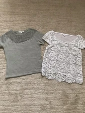 Lot Of 2 Junior Tops Small Donna Gray And Candies