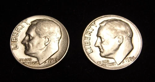 1974-P Roosevelt Dime - Uncirculated- 2-coin lot