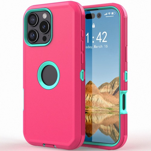 Funda protectora resistente a prueba de golpes/vidrio templado para iPhone 16 Pro Max 16 Plus - Imagen 24 de 62