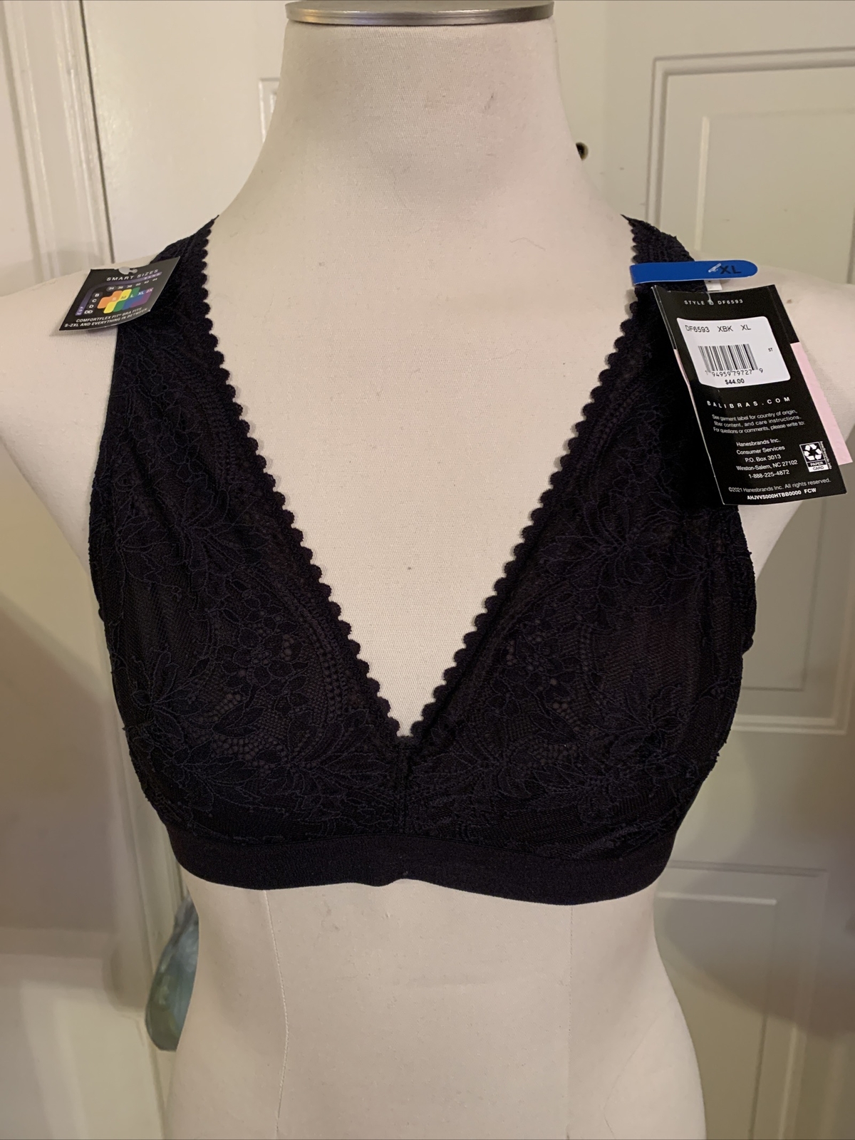 Bali Women's Comfort Revolution Multiway Strapless Bra - Wireless, Soft Foam Cups, Size S Black