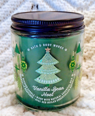 Bath And Body Works VANILLA BEAN NOEL Single Wick Scented Candles 7oz Christmas