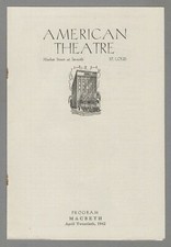 Maurice Evans "MACBETH" Judith Anderson / John Ireland 1942 St. Louis Playbill