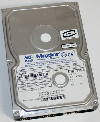 Maxtor E-H011-00-3230, 20.4 GB, IDE/ PATA, 3,5'', Festplatte, PCB 301351100