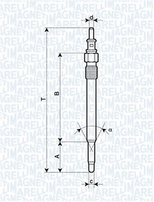 MAGNETI MARELLI 062900012304 Glühkerze für CHRYSLER,JEEP,MERCEDES-BENZ,PREMIER,P