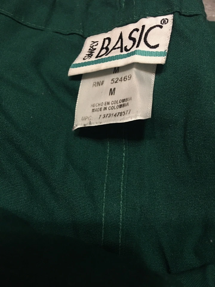 Simply Basic Medium M Hunter Green Scrub Bottoms Draw String Medical Dental CNA - Image 4 of 4