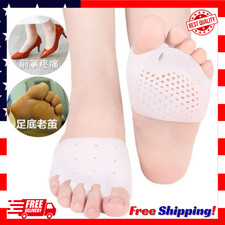 2PCS Bunion Toe Corrector Silicone Orthotics Straightener Separator Forefoot Pad