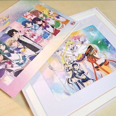 Sailor Moon Cosmos Fine Art Graph Visual Sheet Set Blu-ray Bonus New