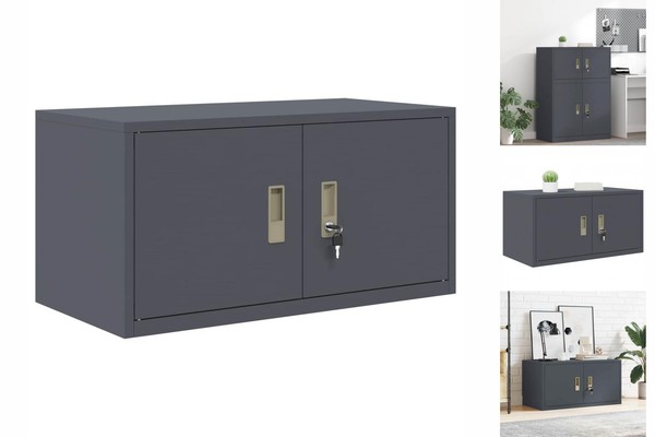 Aktenschrank BüRoschrank AbschließBar Aufbewahrungsschrank Anthrazit 80X40X40 C-image