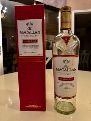 Macallan Classic Cut 2019 Box and Empty Bottle Unwashed 