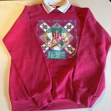 Gopher Sport Vintage Women's Sweatshirt Large Collared Pink Pullover