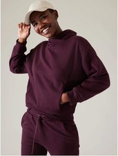 Athleta Cozy Karma Funnel Neck Sweatshirt Womens Large Spiced Cabernet Heather
