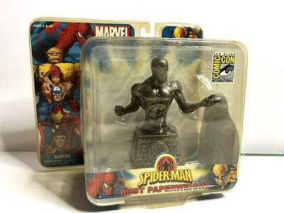 Marvel Spiderman Paperweight SDCC Exclusive Monogram Masterworks Bust Silver