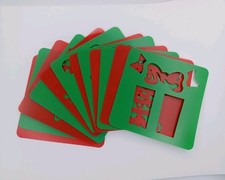 Christmas Holiday Stencil Set Of 12 Plastic Stencils