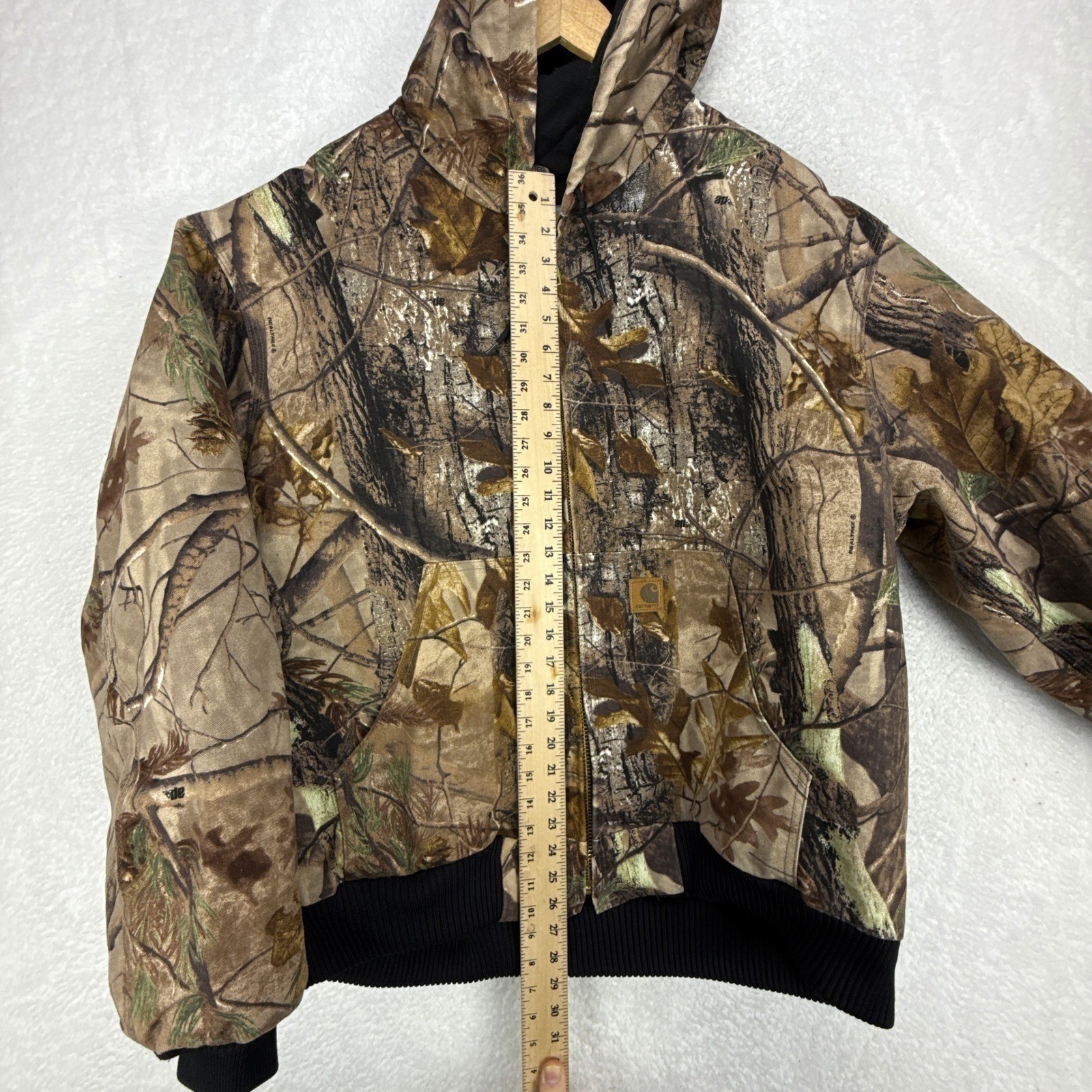 Carhartt Active Hunting Jacket Quilt Lined Mens XL J221 CAP Camo Logo EUC image 6