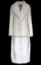 Women's Full Length Faux Fox Fur Coat Overcoats Thicken Fluffy Parka Winter
