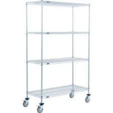 Nexel 4 Shelf Truck Nexelate 30""W x 24""D x 60""H Polyurethane Swivel Casters 2