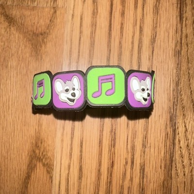 Y2K 2000s Chuck E Cheese Rubber Snap Bracelet Wrist Band Nostalgic