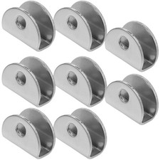 8 Pcs Glass Shelf Support Cabinet Clamps for Tempered Clear Mirror Clips