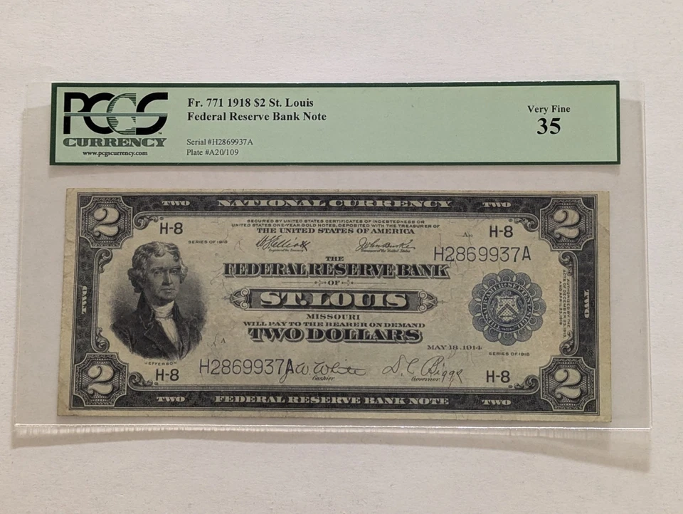 1918 $2 PCGS Currency 35🔥Battleship Note 🔥 Fr. 771 Federal Reserve Bank Note - Image 3 of 4