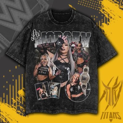 Wearova Liv Morgan premium washed WWE tee, wrestling outfit, graphic tees