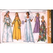 Vintage Simplicity 9260 70s Wedding Bridesmai...