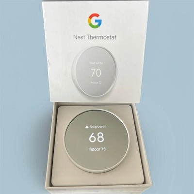 Google Nest Smart Thermostat Snow - GA01334-CA In Box