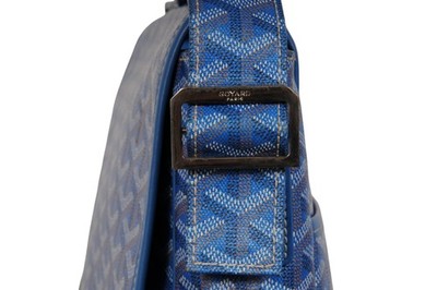 Goyard Grand Bleu MM Messenger Travel Bag Blue Laptop Computer