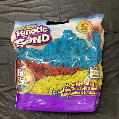 Kinetic Sand 6# Mega Mixin  Bag Red Yellow & Blue Play Sand FREE SHIPPING (P)