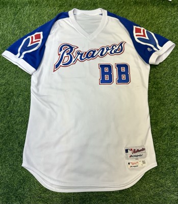 Atlanta Braves 2019 Game Used Bat Boy Jersey Size 46 1970's TBTC