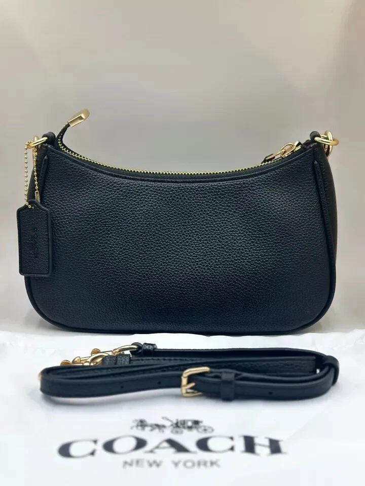 C.oach Teri CA209 моды женщин черная наплечная сумка кожаная сумка Hobo черный - Изображение 3 из 4